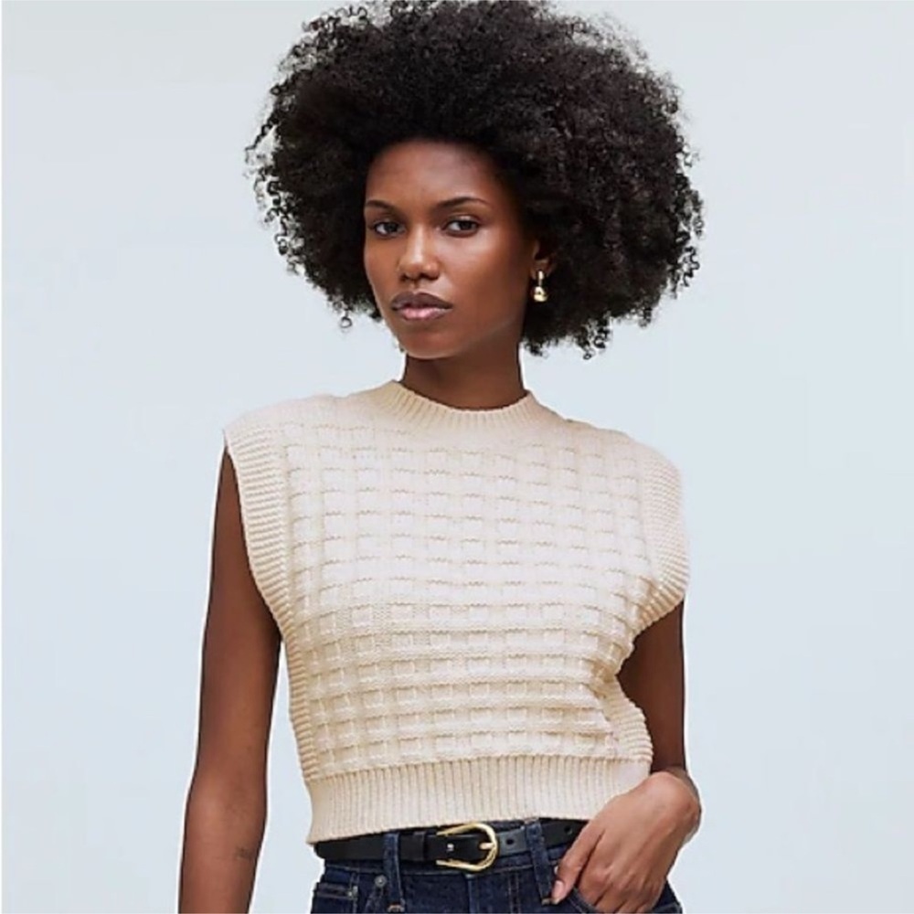 NWOT Madewell Cream Knit Sweater Size Small - Picture 14 of 16